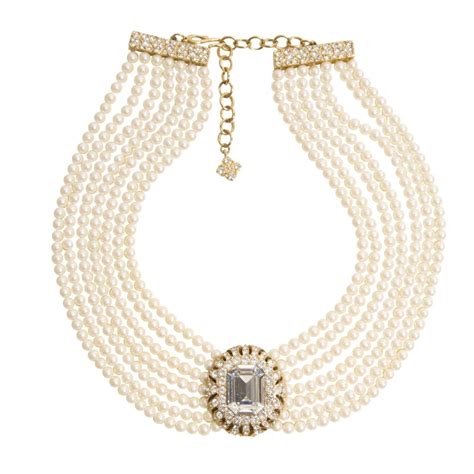 givenchy necklace 11 stones around 1 blue|givenchy pearl necklace.